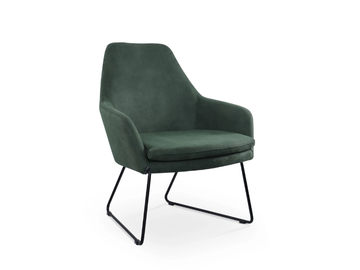PREMIERE LOUNGE SLED - Sled base leather easy chair with armrests by 5A Design - view 2